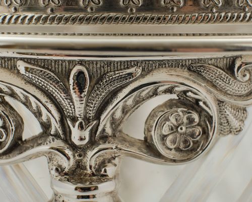 Fabulous Victorian Silver Plate/Glass Biscuit box - circa 1880