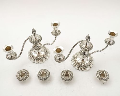 Lovely Pair Edwardian Low Candelabra circa 1905