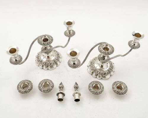 Lovely Pair Edwardian Low Candelabra circa 1905