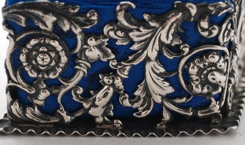 Pretty Victorian Silver Pin Cushion- Birmingham 1892