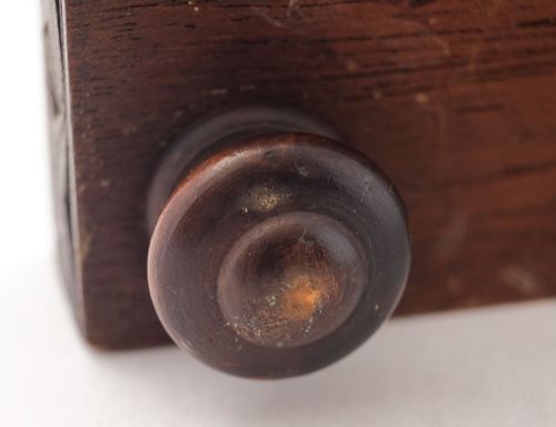 Nice Edwardian Welsh Chip Carved MahoganyCoaster - circa 1905