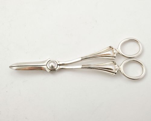 Lovely Pair Edwardian Silver Plated Grape Scissors - circa 1905