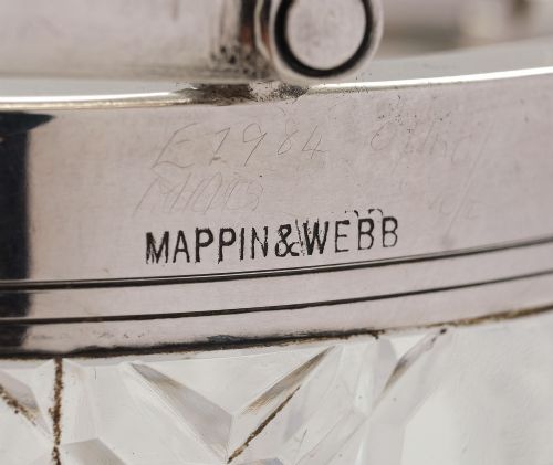 Lovely Edwardian Cut Glass Ice Bucket & Tongs - circa 1905