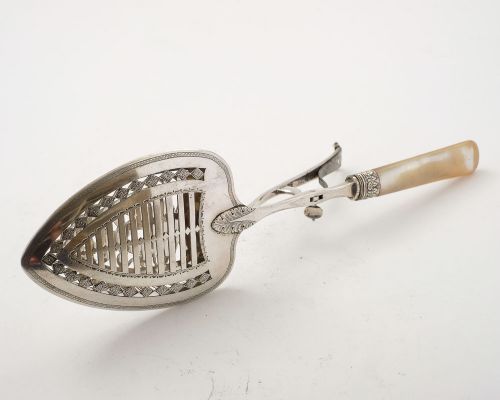 Nice Continental Silver Serving Tongs - circa 1870