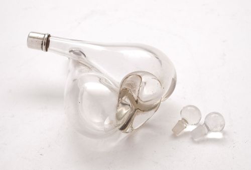 Nice Silver Topped Oil & Vinegar Condiment - Chester 1915