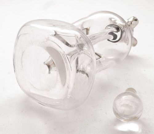 Nice English Silver Topped 'Glug Glug' Decanter - Birmingham 1912