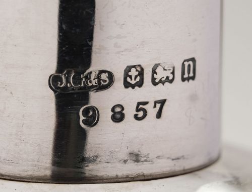 Nice English Silver Topped 'Glug Glug' Decanter - Birmingham 1912