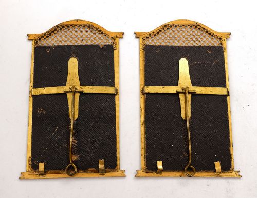 Pretty Pair French Brass Photograph Frames - circa 1900