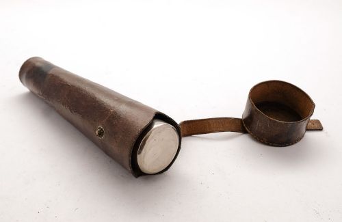 Nice Hunting Flask in Leather Case - circa 1930