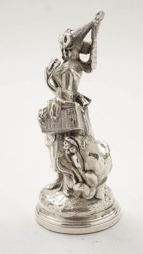 Nice Victorian Silver Plated Welsh Figure/Paperweight - circa 1890