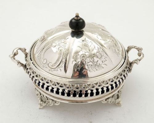 Gorgeous Edwardian Silver Plated Butter Dish - circa 1905
