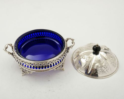 Gorgeous Edwardian Silver Plated Butter Dish - circa 1905