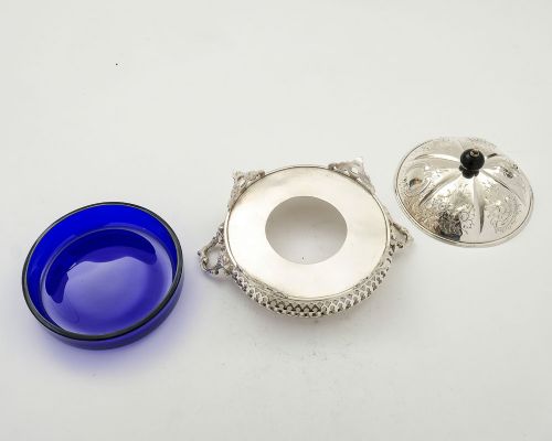 Gorgeous Edwardian Silver Plated Butter Dish - circa 1905