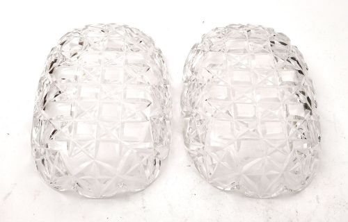 Pair Victorian Cut Glass Serving Dishes - circa 1890