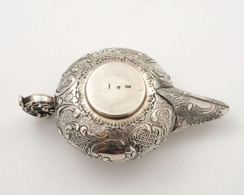 Unusual 800 Silver European Lamp Box - Circa 1900