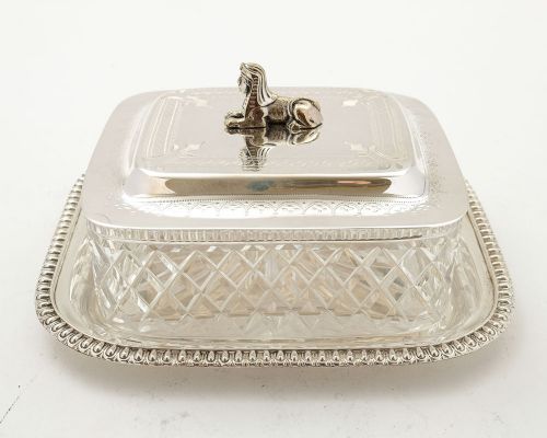 Fabulous Victorian Silver Plated Butter DIsh - circa 1890
