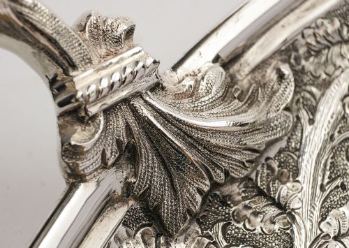 Fabulous Large Victorian Silver Plated Oval Tray - circa 1880