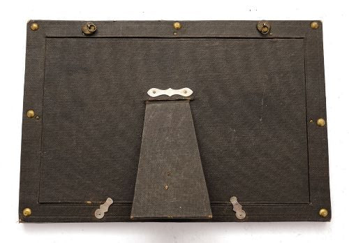 Lovely Japanese White Metal & Copper Double Picture Frame - circa 1930