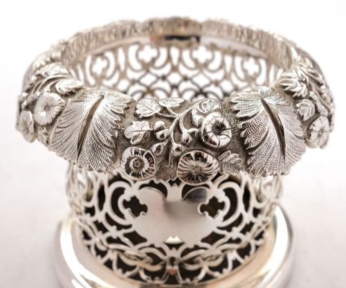 Stunning Pair Victorian Silver Plated Bottle Coaster - circa 1880