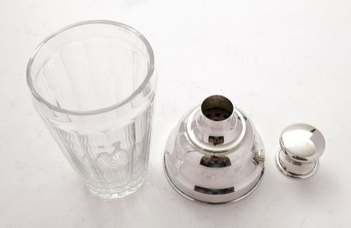 Nice Art Deco Glass Cocktail Shaker - Circa 1930