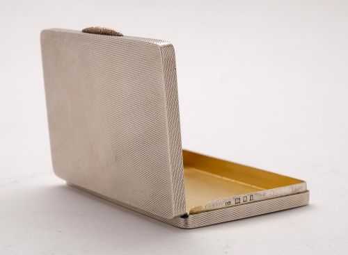 Nice Silver Art Deco Card Box - London 1934