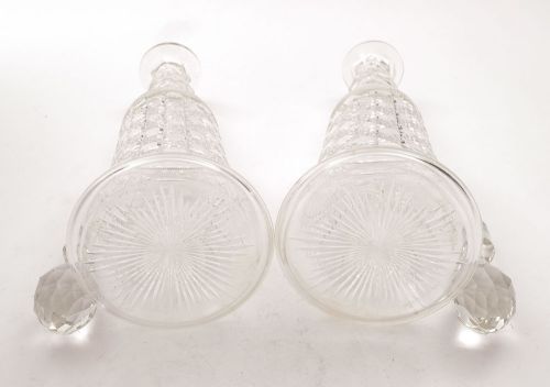 Lovely Pair Edwardian Cut Glass Decanters - circa 1905
