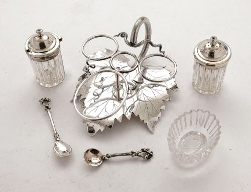 Gorgeous Victorian Silver Plated 'Novelty' Cruet - circa 1890