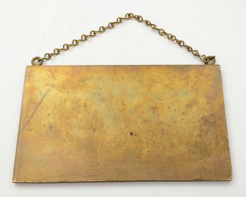 Unusual Brass Spanish Bank Note Printing Block - circa 1920
