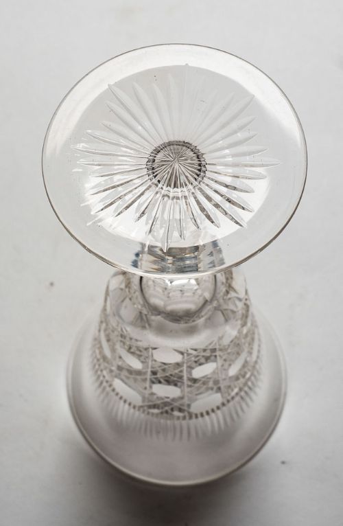 Set of 6 Edwardian Cut Glass Wine Glasses circa 1905