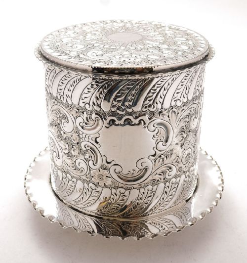 Fabulous Victorian Silver Plated Biscuit Box - Circa 1890