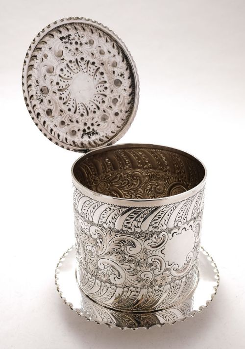 Fabulous Victorian Silver Plated Biscuit Box - Circa 1890