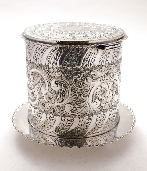 Fabulous Victorian Silver Plated Biscuit Box - Circa 1890