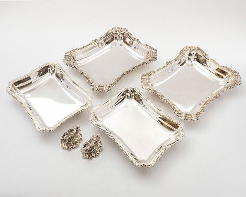 Nice Pair Silver Plated Entre Dishes - circa 1905