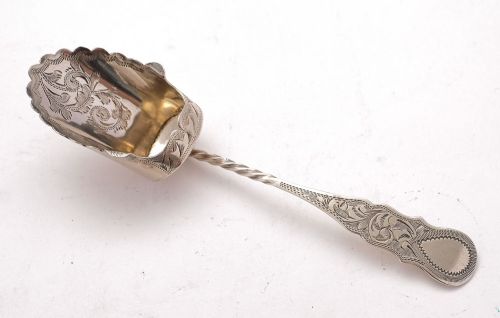 Gorgeous Silver Edwardian Caddie Spoon Birmingham 1905
