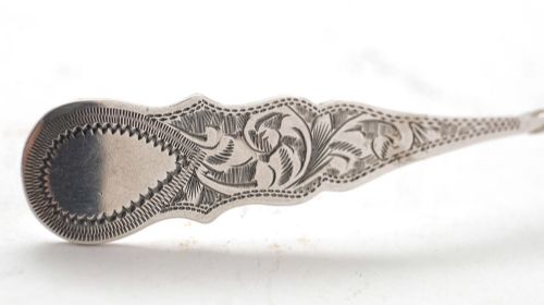 Gorgeous Silver Edwardian Caddie Spoon Birmingham 1905