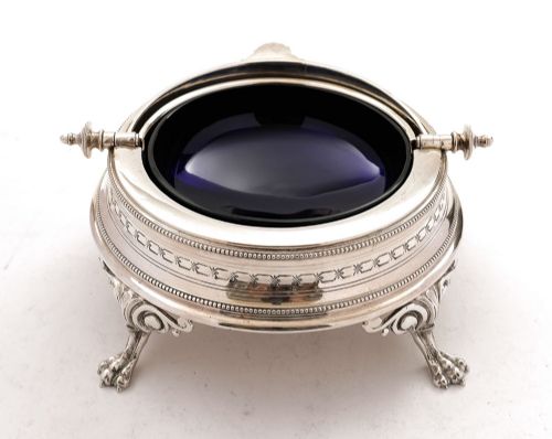 Nice Victorian Silver Plated Roll Over Butter Dish - 1878