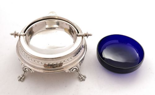 Nice Victorian Silver Plated Roll Over Butter Dish - 1878