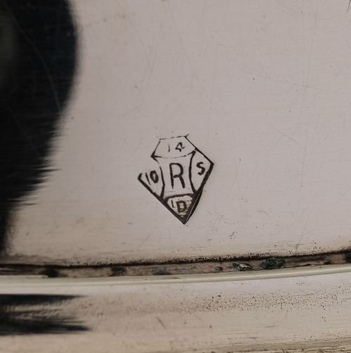 Nice Victorian Silver Plated Roll Over Butter Dish - 1878