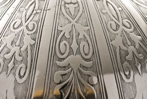 Nice Victorian Silver Plated Roll Over Butter Dish - 1878