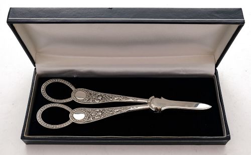 Nice Pair Edwardian Silver Plated Grape Scissors - circa1905