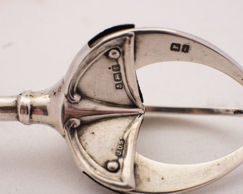 Unusual Edwardian Silver Olive Picker - Birmingham 1908