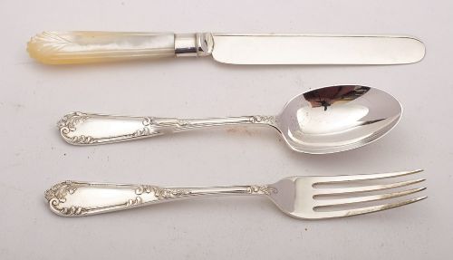 Gorgeous Silver Victorian Christening Set - Sheffield 1899