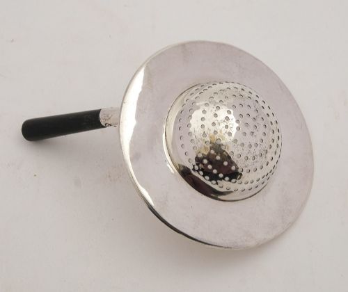 Nice Victorian Christopher Dresser Style Silver Tea Strainer - Sheffield 1894