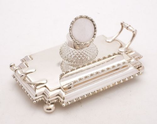 Fabulous Edwardian Silver Plated Ink Stand - circa 1905