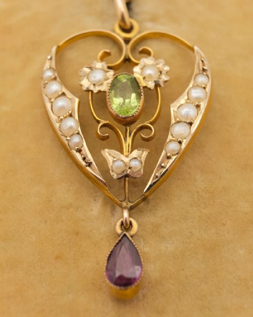 Fabulous Gold Suffragette pendant on Gold Chain - Circa 1910