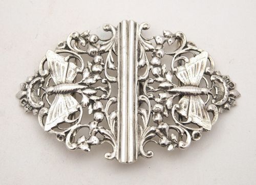 Gorgeous Edwardian Art Nouveau Silver Nurses Buckle - London 1901