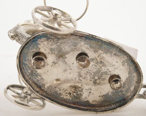 Gorgeous Victorian Silver Plated Donkey Cruet Set - 1883