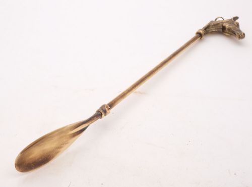 Nice Brass Horses Head Shoehorn - circa 1930