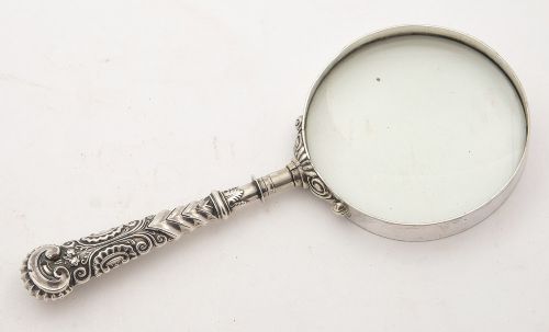 Nice Victorian Silver Handled Magnifying Glass - Birmingham 1890