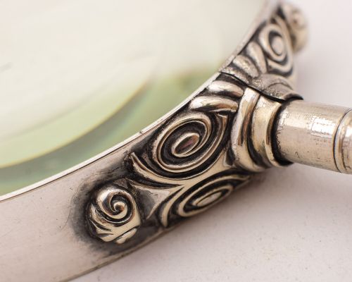 Nice Victorian Silver Handled Magnifying Glass - Birmingham 1890